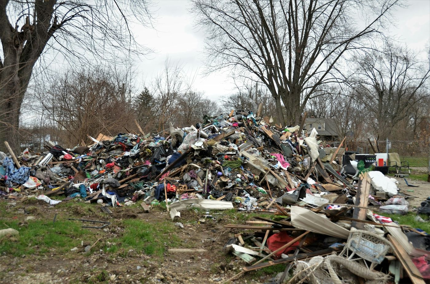Property Cleanup in Archer Lodge, NC, before